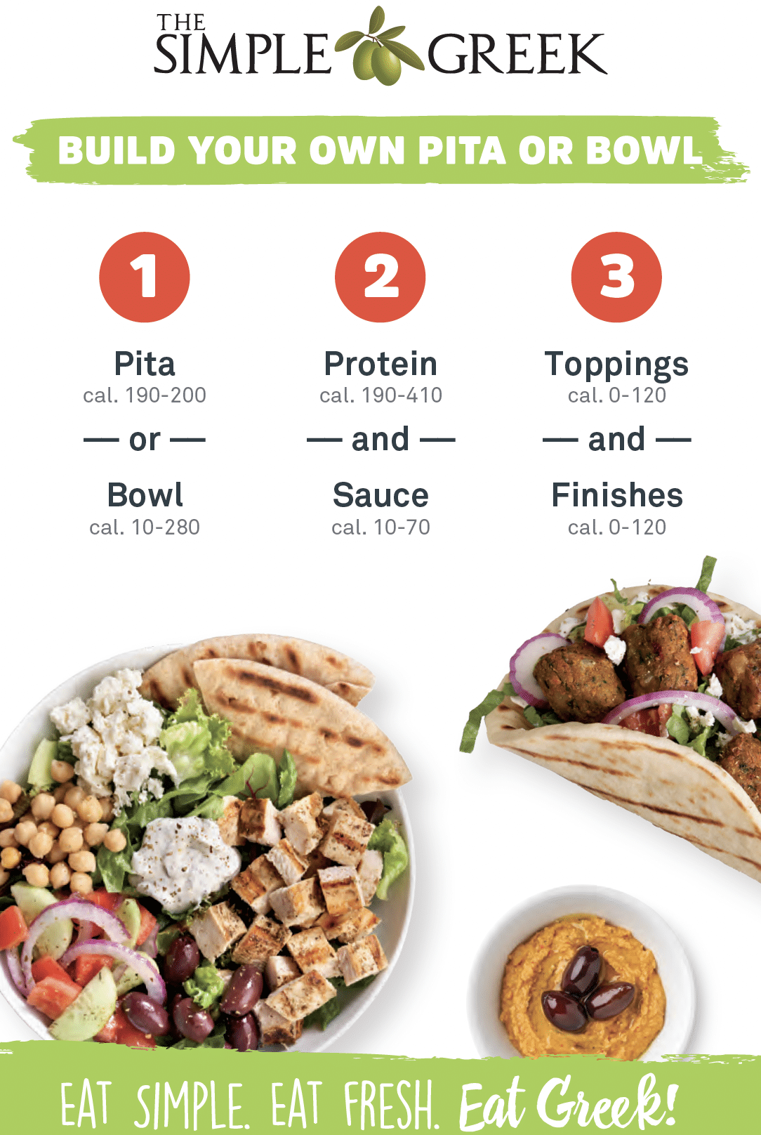 Menu the simple greek